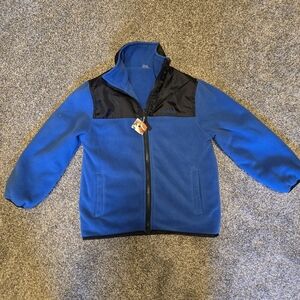 OshKosh B'gosh Childs Blue and Black Fleece Jacket with Sporty Design
